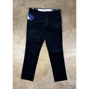 NWT Polo Ralph Lauren Corduroy Pants Men’s 36x31 Black Slim Fit Trousers